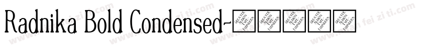 Radnika Bold Condensed字体转换